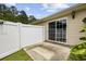 Enclosed patio with sliding glass door provides private outdoor living and entertaining at 721 Dunlon Ct., Myrtle Beach, SC 29588