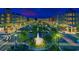 Nighttime view of commercial center with inviting fountain at 750 Shine Ave. # 750, Myrtle Beach, SC 29577