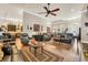 Spacious living room with hardwood floors and ample seating, perfect for entertaining guests and Gathering at 81 Cascade Dr., Murrells Inlet, SC 29576