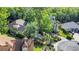 This aerial perspective captures the beautiful landscaping and tree coverage surrounding the property at 840 Jeter Ln., Myrtle Beach, SC 29588
