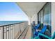 Wide-angle view from the balcony of the sandy beach at 9550 Shore Dr. # 529, Myrtle Beach, SC 29572