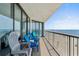 Balcony overlooking the ocean and nearby pier at 9550 Shore Dr. # 529, Myrtle Beach, SC 29572