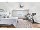 Spacious bedroom with a ceiling fan and exercise equipment at 1008 Mary Read Dr., North Myrtle Beach, SC 29582