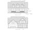 Blueprint showing front, rear, and side elevations of the home design at 105 Michau Rd., Georgetown, SC 29440