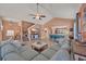 Spacious open-concept living room with a view into the stylish kitchen and dining area at 1145 Captain Hooks Way, North Myrtle Beach, SC 29582