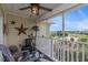 This screened-in porch has a view of the lake and the community at 117 Butkus Dr. # 6, Myrtle Beach, SC 29588