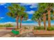 Charming beach access framed by palm trees, leading to a serene ocean view and sandy beach at 1207 Ocean Blvd. S # 20802, Myrtle Beach, SC 29577