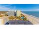 Beautiful exterior view of this Myrtle Beach beachfront resort and amenities including beach access at 1207 Ocean Blvd. S # 20802, Myrtle Beach, SC 29577