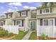 Inviting townhome with a well-manicured lawn and a charming white picket fence under a bright sky at 1600 Deer Creek Rd. # F, Myrtle Beach, SC 29575