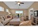 Inviting living room with stylish furniture, plush seating, and a sliding glass door to the backyard at 1631 Hepburn Dr., Little River, SC 29566