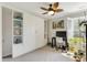 This bedroom features built-in shelving and a convenient workspace at 2020 Willow Run Dr. # D, Little River, SC 29566