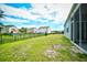 Spacious fenced backyard with a lush green lawn, perfect for outdoor activities and relaxation at 2315 Blackthorn Dr., Conway, SC 29526