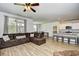 Spacious living room with seamless open-concept flow to the kitchen and dining area at 2315 Blackthorn Dr., Conway, SC 29526
