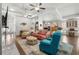 Spacious living area with hardwood floors and an open layout provides great connectivity to the kitchen and dining areas at 2318 Via Palma Dr., North Myrtle Beach, SC 29582