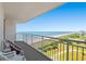 This balcony has beautiful ocean views with comfortable seating to enjoy the ocean breeze at 2801 S Ocean Blvd. # 941, North Myrtle Beach, SC 29582