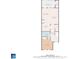 This floor plan features a primary bedroom on the second floor next to two bathrooms and a hall at 314 Kiskadee Loop # 8-C, Conway, SC 29526