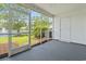 Enclosed porch overlooking backyard pond and fountain at 314 Kiskadee Loop # 8-C, Conway, SC 29526