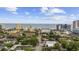 Scenic aerial shot showcasing the property's proximity to the beach, surrounded by lush greenery and urban buildings at 403 14Th Ave. S, Myrtle Beach, SC 29572
