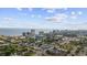 An aerial view showcasing a coastal city skyline, with beaches and buildings along the waterfront at 403 14Th Ave. S, Myrtle Beach, SC 29572