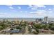 An aerial view of the property and its proximity to the ocean at 403 14Th Ave. S, Myrtle Beach, SC 29572