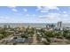 Aerial view showcases the coastal area and commercial establishments near the property at 403 14Th Ave. S, Myrtle Beach, SC 29572