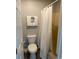 Well-maintained bathroom featuring a toilet, towel rack, and shower with a shower curtain at 4107 Pinehurst Circle # Dd-15, Little River, SC 29566