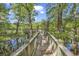 Scenic walkway through wooded area with waterfront views offers peaceful outdoor living at 4131 Gunter Lake Rd., Galivants Ferry, SC 29544