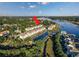 Aerial view of waterfront condos with boat docks at 4430 Eastport Blvd. # L-11, Little River, SC 29566