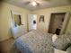 Comfortable bedroom with carpet, ceiling fan, lots of natural light, and closet at 4430 Eastport Blvd. # L-11, Little River, SC 29566