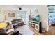Cozy living room boasts a modern fireplace, comfortable seating, and opens to a dining area at 4477 Little River Inn Ln. # 1802, Little River, SC 29566