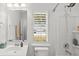 Clean bathroom featuring a modern sink, toilet, and shower, with a bright, airy feel at 450 Oaklanding Ln., Murrells Inlet, SC 29576