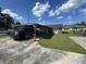 This single-story home has a cozy front yard, a covered carport, and a well-manicured lawn at 4637 Dogwood St., Loris, SC 29569