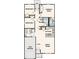 Detailed floor plan showcasing an open-concept living area, owner's suite, and attached one-bay garage at 491 Sw Hewett Landing Dr., Supply, SC 28462