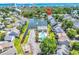 Aerial view highlights the community with waterfront living, pool, and convenient parking at 521 Bay Drive Ext., Garden City Beach, SC 29576