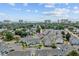 Aerial view of a townhome complex with ocean views at 613 S 2Nd Ave. # 21D, North Myrtle Beach, SC 29582