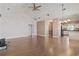 Living room with vaulted ceiling, recessed lighting and open floor plan at 618 5Th Ave. S, North Myrtle Beach, SC 29582