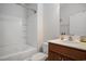 Well-lit bathroom featuring a tub and shower combination with a vanity and sink at 6253 Catalina Dr. # 1523, North Myrtle Beach, SC 29582