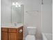 Clean bathroom featuring a vanity, toilet, and shower at 6253 Catalina Dr. # 1523, North Myrtle Beach, SC 29582