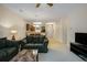 Open floorplan living room with sofas and dining table at 6253 Catalina Dr. # 1523, North Myrtle Beach, SC 29582