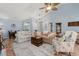 Comfortable living room with vaulted ceilings, hardwood floors, and stylish decor at 6887 King Arthur Dr., Myrtle Beach, SC 29588