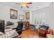 Office with hardwood floors, ample natural light, and ceiling fan at 86 Wickham Ct., Pawleys Island, SC 29585