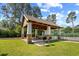 Exterior view of neighborhood pavilion with BBQ at 86 Wickham Ct., Pawleys Island, SC 29585