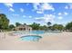 Community swimming pool and hot tub with ample deck space for residents to enjoy at 86 Wickham Ct., Pawleys Island, SC 29585