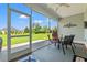Relaxing screened porch with outdoor seating and a view of the spacious backyard at 1025 Limpkin Dr., Conway, SC 29526