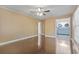 Main bedroom featuring hardwood floors and an ensuite bathroom at 1043 South Main St., Aynor, SC 29511