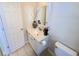 Clean bathroom with a modern sink, vanity, mirror, and white cabinets at 107 Pawleys Place Dr. # 107, Pawleys Island, SC 29585