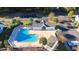 Aerial view of a community pool, showing a recreational facility perfect for relaxation and enjoyment at 107 Pawleys Place Dr. # 107, Pawleys Island, SC 29585