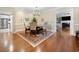 Elegant dining room with a chandelier, round table, and rug, perfect for hosting dinner parties at 113 Trotter Trail, Georgetown, SC 29440