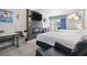 Inviting bedroom with beds and fireplace, seamlessly blending comfort and modern amenities at 1207 S Ocean Blvd. # 20109, Myrtle Beach, SC 29577