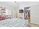 Bedroom with ceiling fan, closet, and TV at 1551 Spinnaker Dr. # 5913, North Myrtle Beach, SC 29582